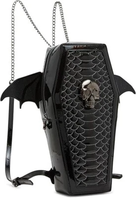 Betsey Johnson Kitsch Bat To The Bone Black Backpack New Sealed - Image 1 of 4