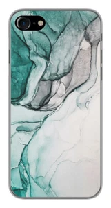 Coque en silicone imprimée compatible Apple iPhone 8 Zoom sur Pierre Vert - Photo 1 sur 3