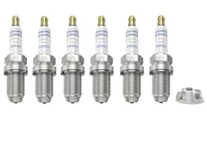 Bujías x 6 Bosch se adapta a Porsche Boxster Cayman 987 2.7 3.2S / 911 997 3.6 3.8 - Imagen 1 de 3