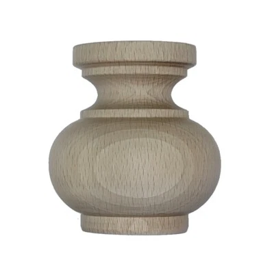 Piede in Legno di Faggio grezzo per Mobili ø 75 x H 85 mm - cod. 50001 - Immagine 1 di 2