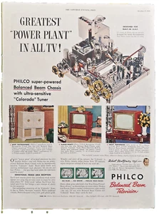 1951 Philco Print Ad UHF TV Television Colorado Tuner Distinguished Classic - Picture 1 of 1