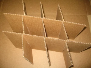 Corrugated Cardboard Shipping Dividers 12 Cell, 13 1/2"x10"x7 1/2", 25 Pack - Picture 1 of 4