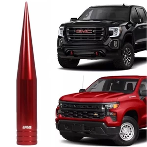 True Spike Red Antenna for Chevy Silverado 6 Inch Short 2007 and Newer - Picture 1 of 3