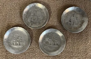 Wendell August Forge Ship Hammered Handmade 3 3/8” Round Coaster Trinket Tray - Picture 1 of 6