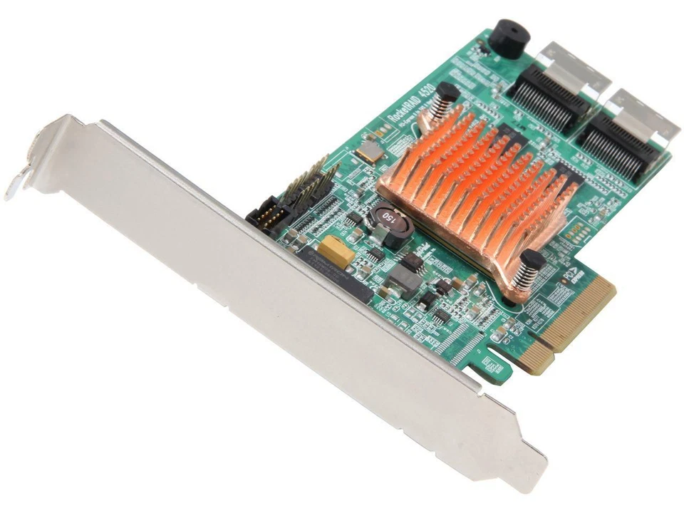 HIGHPOINT TECHNOLOGIES RR4520SGL 8PORT PCIE2 X8 H/W RAID HBA - Image 1 of 4