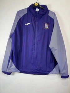 Joma R.S.C. Anderlecht Regenjacke Herren 2XL lila 2020-2021 versteckte Kapuze Fußball - Bild 1 von 10