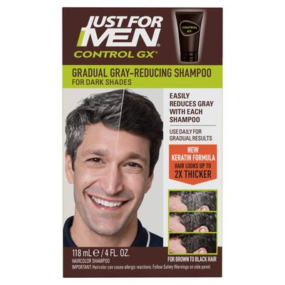 Just For Men Control GX Grey Reducing Daily Shampoo Gradual Hair Color - 4 Fl Oz - Image 1 of 4