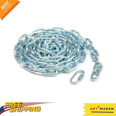 Grade 30 0.22" 15ft Zinc-Plated Chain with 800lb Load Capacity for Versatile Use Foto 1 de 2