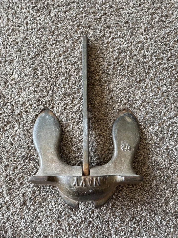 Ancla antigua de 20 lb azul marino Wilcox Crittenden Foto 1 de 4