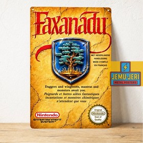 Faxanadu Nintendo Nes Retro Video Game Metal Poster Tin Sign 20x30cm