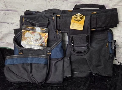CLC 2602 4-Piece Framer’s Ballistic Combo Tool Belt 16-Pocket Black/Blue - Image 1 of 4