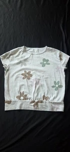 Abercrombie Kids Girls 11/12 White Daisy Floral Pattern Cabincore Casual Top - Picture 1 of 5