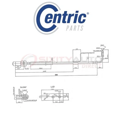Centric Brake Hydraulic Hose for 1995-1996 GMC C6000 Topkick 6.0L 6.6L 7.0L hx - Image 1 of 4