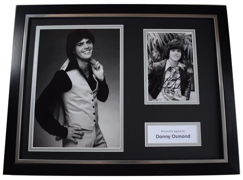 Donny Osmond Signed Autograph framed 16x12 photo display Music Singer COA AFTAL Cover