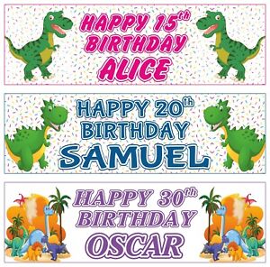 Las mejores ofertas en Dinosaurios Cumpleaños Fiesta Pancartas, banderines  y Guirnaldas | eBay