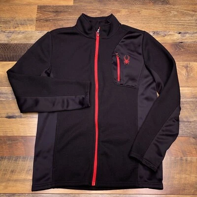 Spyder Jack Youth Extra Large 18-20 Constant Black Red Logo Full Zip Stryke - Image 1 of 4