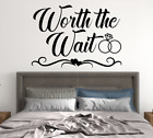 Worth The Wait Sticker Decal Wall Art Quotes Removable Home Wedding Ring Vinyl