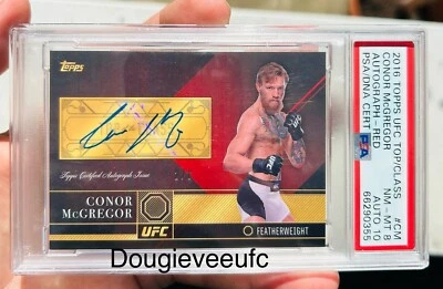 Conor Mcgregor 2016 Auto Ruby /8 Topps Psa 8 Auto 10 Ufc - Image 1 of 3