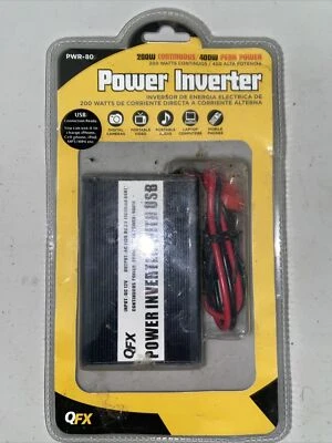 QFX PWR-80 200W Continuous 400W Peak Power POWER INVERTER w/ USB NEW - Image 1 of 4