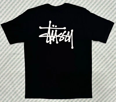 Stussy Basic Logo Black Tee Mens Size S - Image 1 of 4