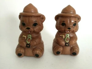 Vintage braune Teddybären Salz und Pfefferstreuer groß - Bild 1 von 4