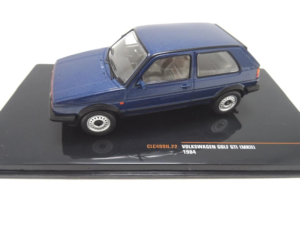 VW VOLKSWAGEN GOLF GTI MKII 1984 BLU IXO CLC499N 1 43 MK2 DIE CAST