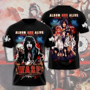 W.A.S.P Album One Alive World Tour 2025 3D T-Shirt  B227 - Picture 1 of 3