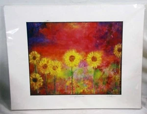 Signed Shari Salin Print "Sunflowers" 11 x 14 - Picture 1 of 2