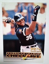 1995 Select Certified Checklist #2 Frank Thomas White Sox Baseball Card
