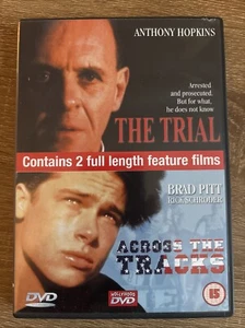 The Trial / Across The Tracks 2 Full Length Movies Anthony Hopkins Brad Pitt DVD - Picture 1 of 2