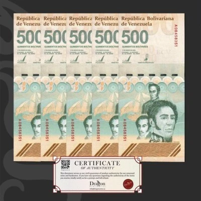 VENEZUELA 500 DIGITALES 2023 cantidad 5 cir 500 millones bolívares certificado de autenticidad usado vendedor de estados unidos Foto 1 de 4