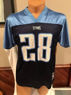 Camiseta deportiva vintage Chris Johnson Tennessee Titans Youth XL azul Reebok, ¡MUY BONITA! Foto 1 de 4