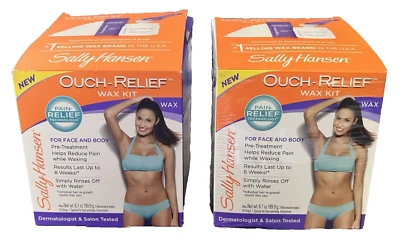 Kit de cera Sally Hansen Ouch-Relief para rostro y cuerpo - Nuevo de Lote Antiguo (2014) (Pack de 2) Foto 1 de 4