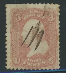 1861 Scott's #65 3Cent Washington Rose Penstroke Cancels PF Certificate - Picture 1 of 2