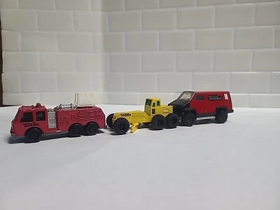 复古 Tonka 批量 红色 1978 红色 黑色 Van 带分级器和消防车 #5 按原样 — 第 1/4 张图片