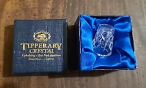 Tipperary Crystal Thimble Mouth-Blown Hand-Cut Upholding a Fine Irish Tradition. - Picture 1 of 9
