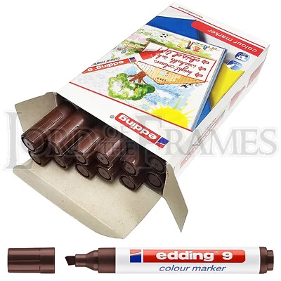Penne marcatrici marroni EDDING 9 colori - Mitra stampa telaio ritocco prima dell'unione
