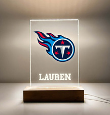 Tennessee Titans Football Fan Player Sports Wood Base Night Light Up Lamp LED