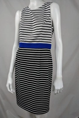 ELIJA J ЖЕНЩИН БЕЗ РУКАВОВ ПОЛНОСТЬЮ С ПОДКЛАДКОЙ В ПОЛОСКУ РЕЗИНКЕ ПЛАТЬЕ SZ 6 - Изображение 1 из 4