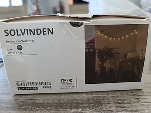 Ikea SOLVINDEN Solar String Light w/12 LED Lights Blue &White Indoor/Outdoor  - Picture 1 of 5
