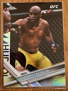 2017 UFC Topps Chrome Anderson Silva Refractor  Silver #12 (B866)