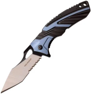 Tac Force Linerlock A / O 4.75" Folding Knife Blue / Black - TF-1029BBL - Picture 1 of 1