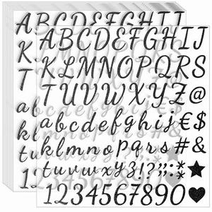 790 Pieces 10 Sheets Self Adhesive Glitter Alphabet Letter Stickers for Class... - Picture 1 of 7
