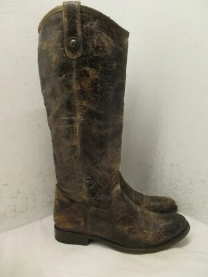 FRYE LADIES GLAZE DISTRESSED LEATHER RIDING BOOTS SIZE 7.5 B STYLE 77164 - Image 1 of 4