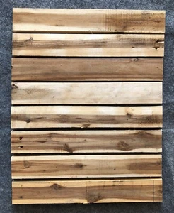 Altholz Bohlen Hickory Kernholz acht (8) Bretter 18,5" lang rustikal Handarbeit - Bild 1 von 11