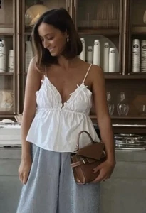 Frill Crop Top with Bow Detail - Picture 1 of 4