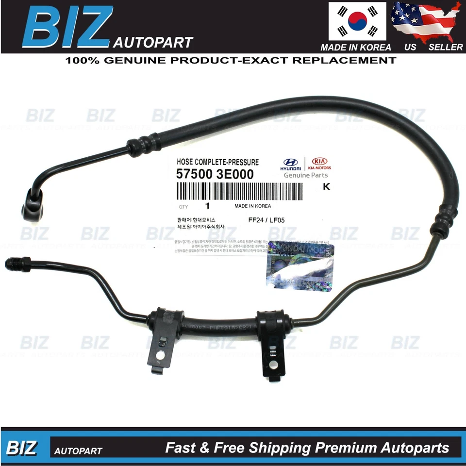 Genuine Power Steering Pressure Hose for 2003-2006 Kia Sorento OE# 57500-3E000 Foto 1 de 4