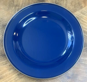 Partyware 3er Set Blau Ladegerät Essteller 12,25" Pottery Barn Emaillegeschirr XL - Bild 1 von 7