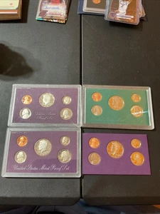 U.S. MINT PROOF SET COLLECTION-1985 S/1988 S/1991 S/1994 S-NO COA/OGP-1 NO CASE - Picture 1 of 9