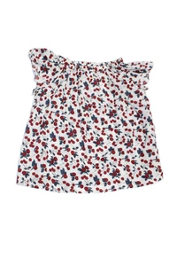 Bonpoint Girls Cotton Cherry Print Short Sleeve Blouse Top White Size 8 - Picture 1 of 6